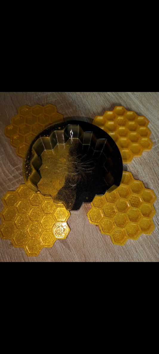 Dessous de verres miel abeille